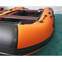 Лодка моторная килевая Kitt Boats 390 НДНД оранжево-черный